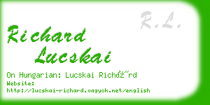 richard lucskai business card